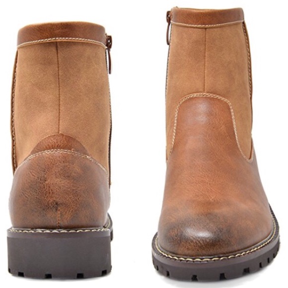 NEW Mens Bruno Stone Dress Boots Oxford Snow Shoe - Picture 2 of 2